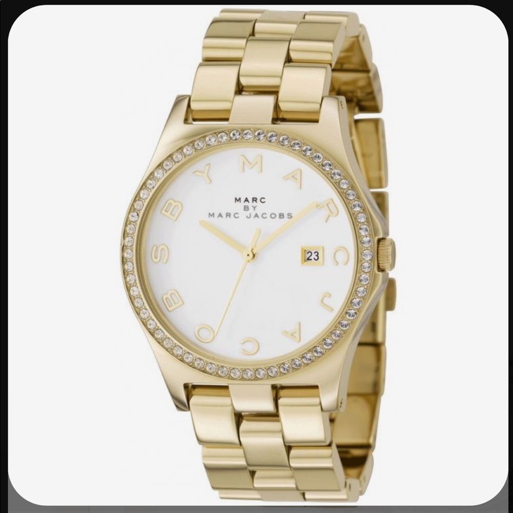 Marc By Marc Jacobs Gold And White Henry Watch